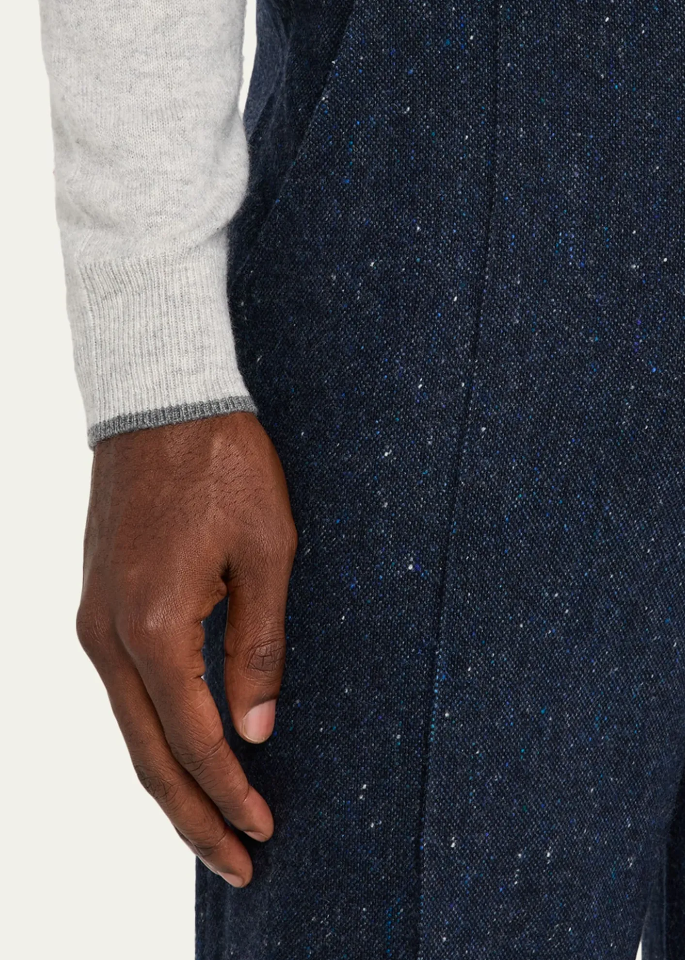 God's True CashmereMen's Cashmere Two-Pocket Tigers Eye Button-Down Shirt