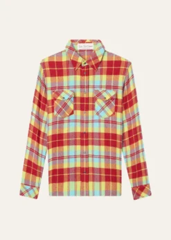 God's True CashmereMen's Cashmere Tartan Two-Pocket Button-Down Shirt