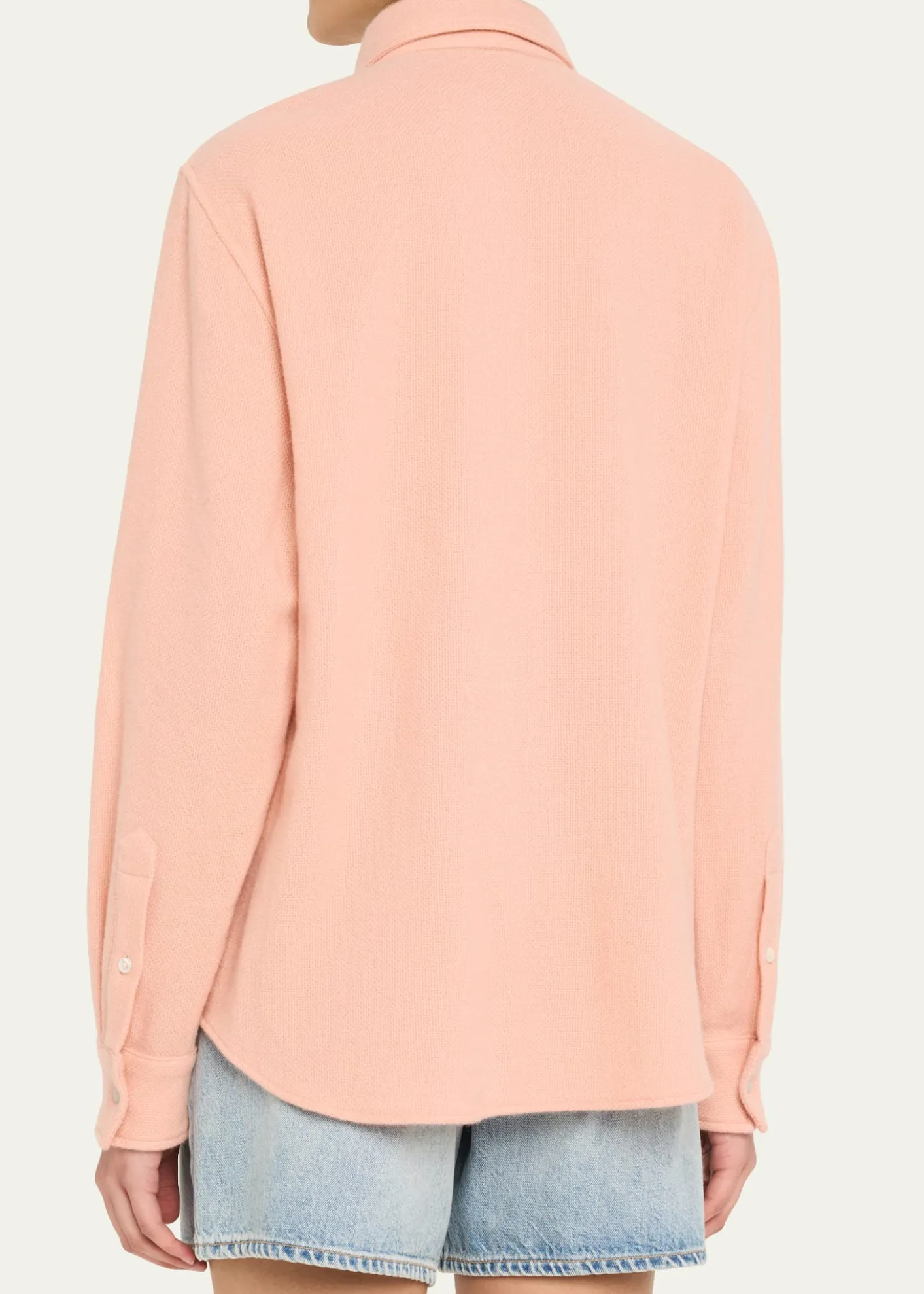 God's True CashmerePeach Blush Cashmere Button-Down Shirt