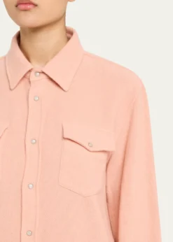 God's True CashmerePeach Blush Cashmere Button-Down Shirt