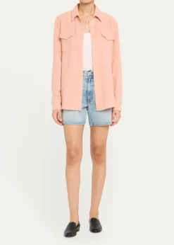 God's True CashmerePeach Blush Cashmere Button-Down Shirt