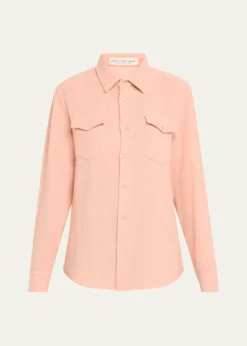 God's True CashmerePeach Blush Cashmere Button-Down Shirt