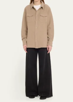 God's True CashmereSmoke Waffle Cashmere Shirt Jacket