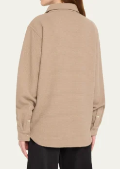 God's True CashmereSmoke Waffle Cashmere Shirt Jacket