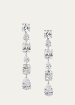 Golconda by Kenneth Jay LaneMulti-Shape Cubic Zirconia Drop Earrings