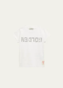 Golden GooseGirl's Crystalized Logo-Print T-Shirt, Size 4-10