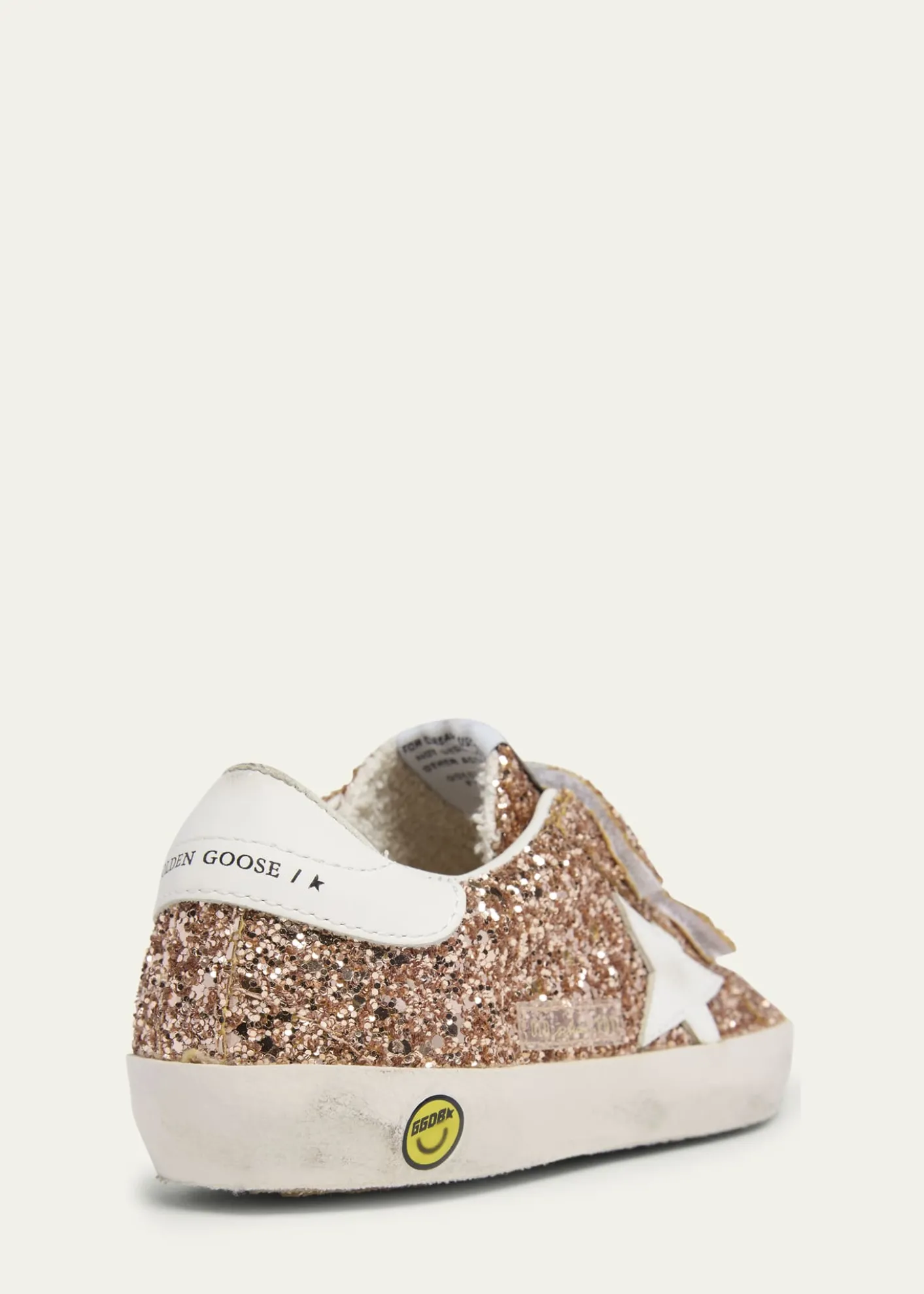 Golden GooseGirl's Old School Glitter and Leather Dual-Grip Sneakers, Baby/Toddler