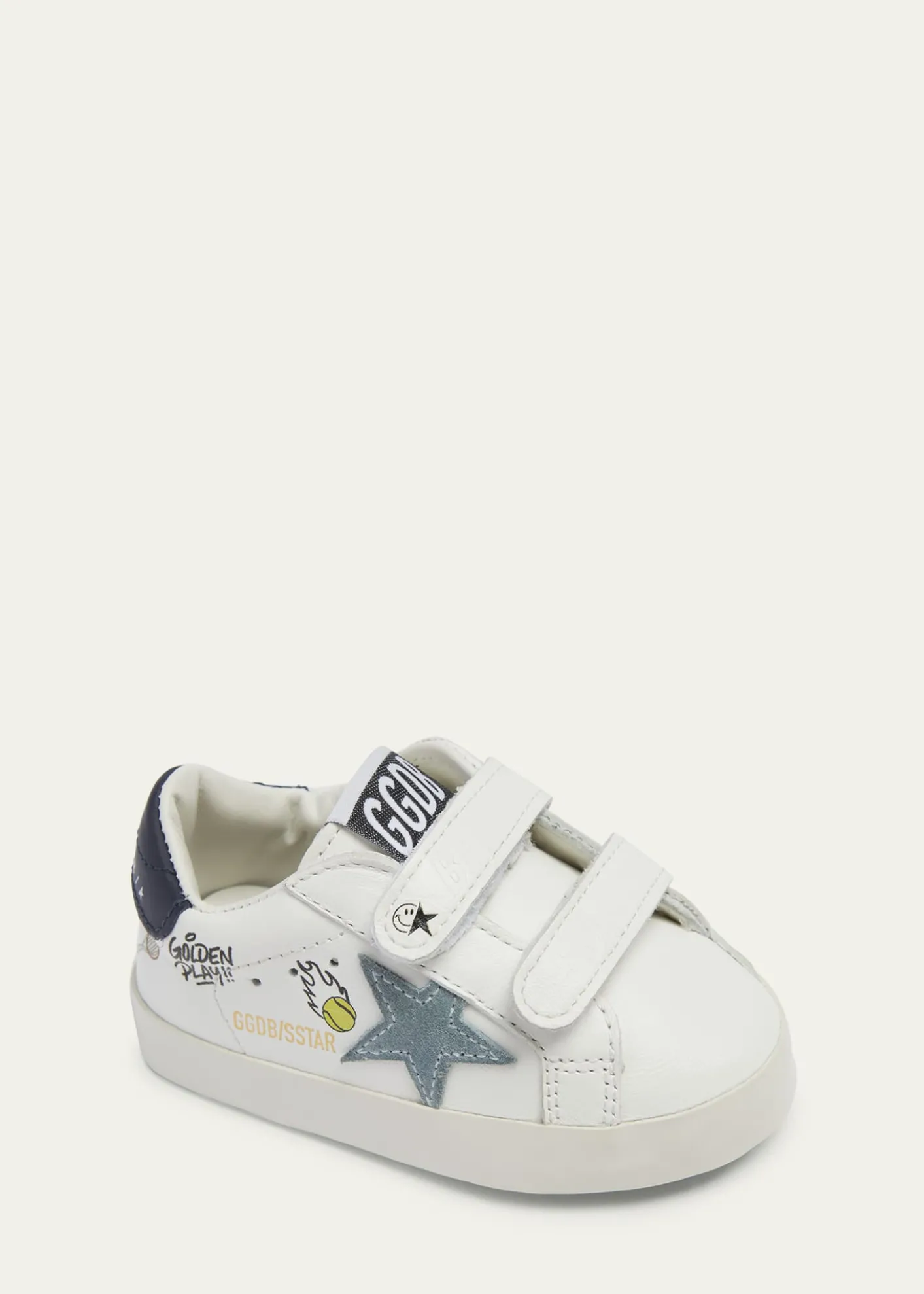 Golden GooseKid's Old School Nappa Leather and Suede Sneakers, Baby