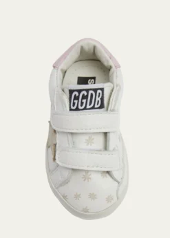 Golden GooseKid's Old School Nappa Leather and Suede Sneakers, Baby