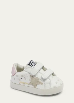 Golden GooseKid's Old School Nappa Leather and Suede Sneakers, Baby