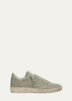 Golden GooseBall Star Leather Glitter Low-Top Sneakers