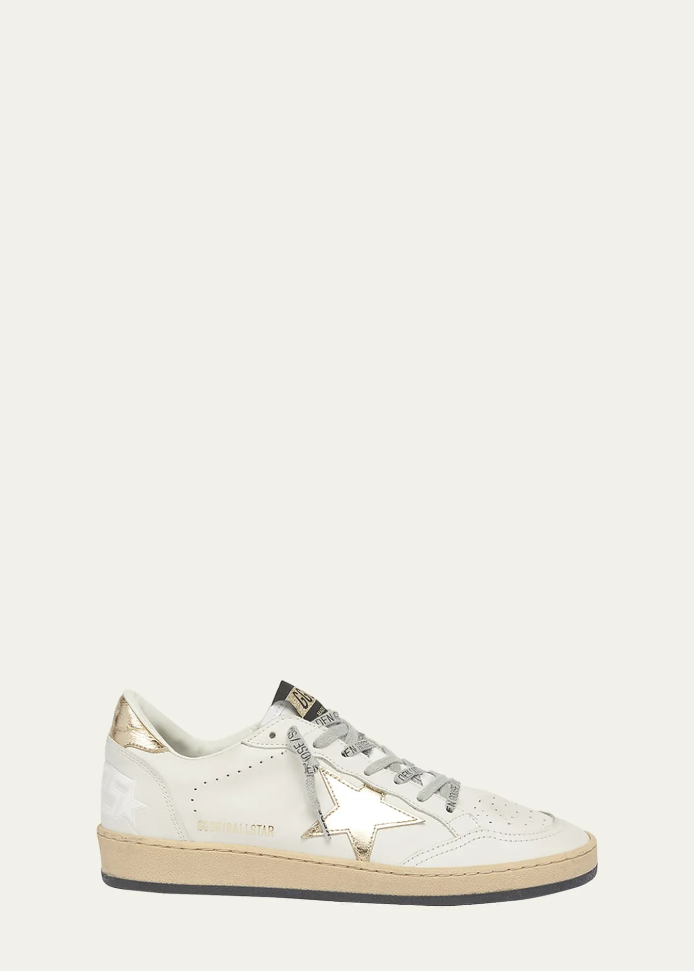 Golden GooseBall Star Mixed Leather Low-Top Sneakers