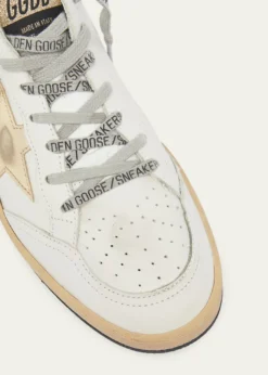 Golden GooseBall Star Mixed Leather Low-Top Sneakers