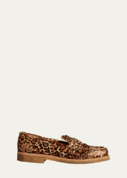 Golden GooseJerry Leopard Penny Loafers