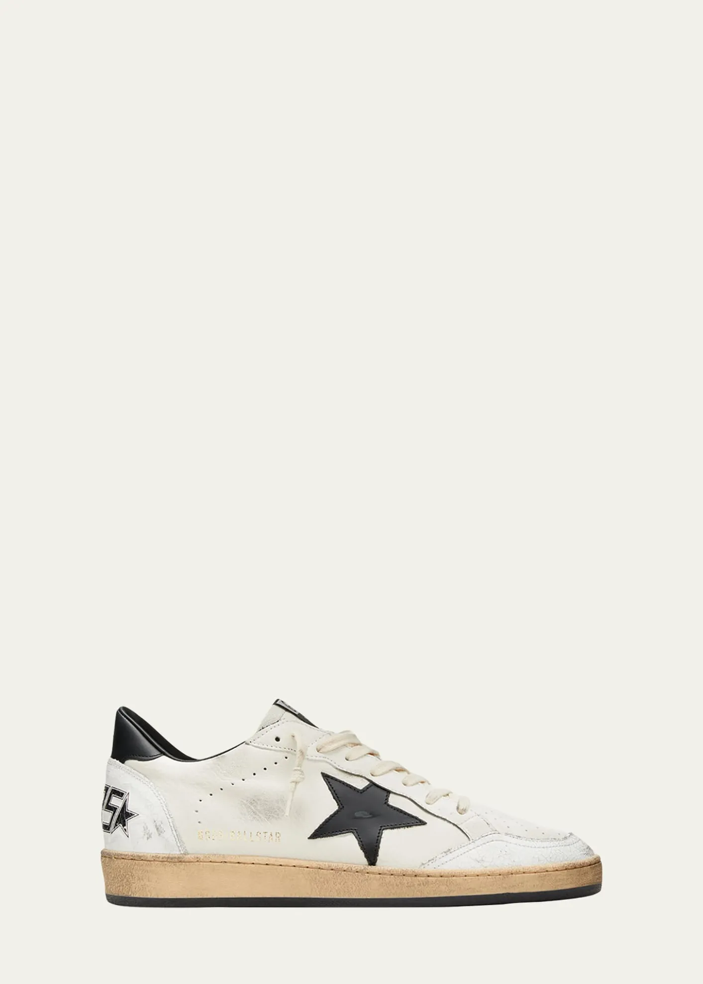 Golden GooseMen's Ball Star Distressed Leather Low-Top Sneakers