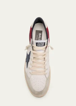 Golden GooseMen's Ballstar Leather and Suede Low-Top Sneakers
