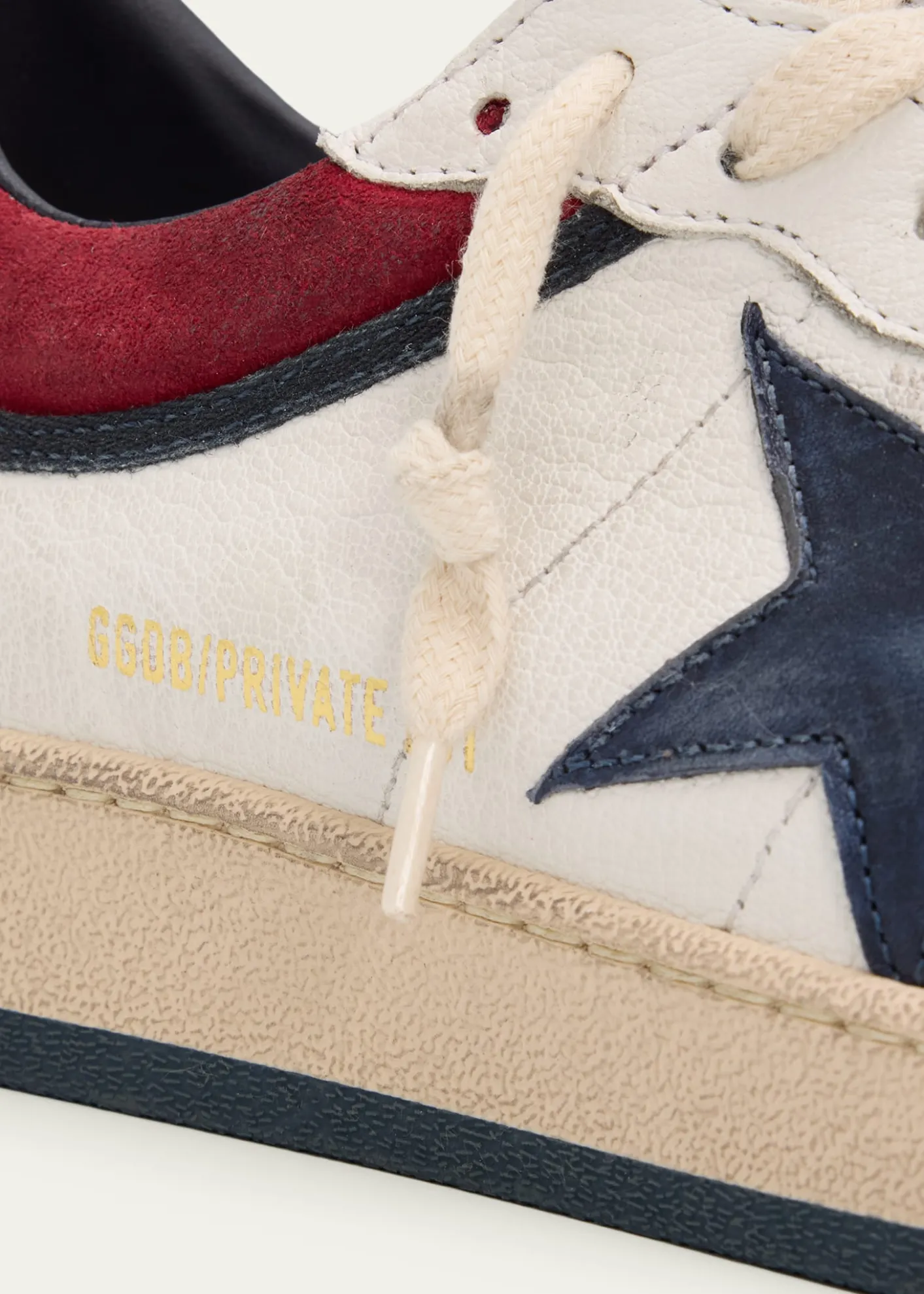 Golden GooseMen's Ballstar Leather and Suede Low-Top Sneakers