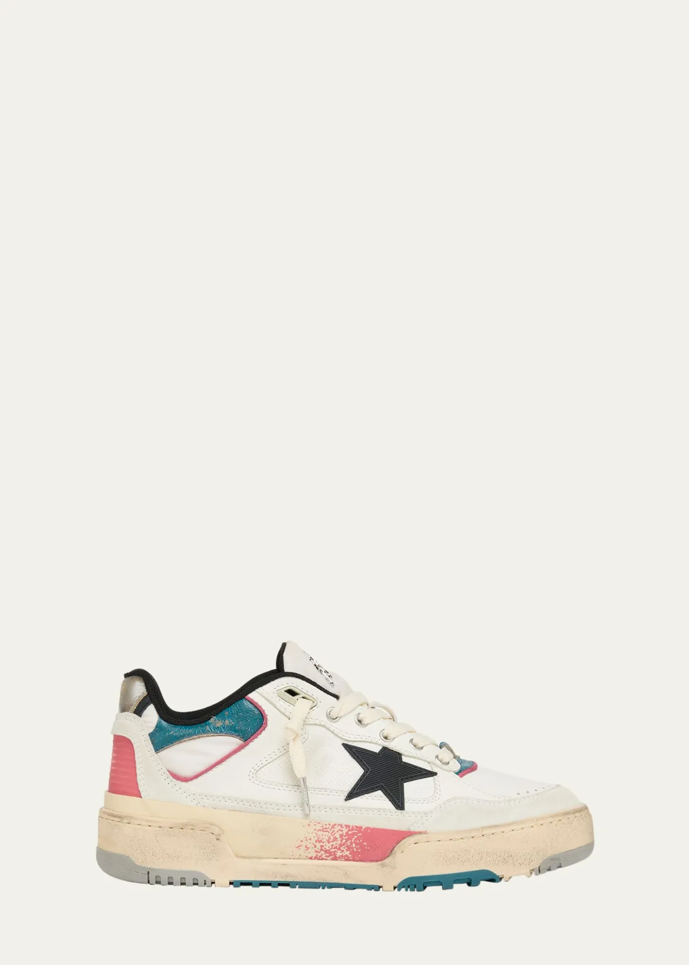 Golden GooseMen’s Forty2 Leather and Suede Low-Top Sneakers