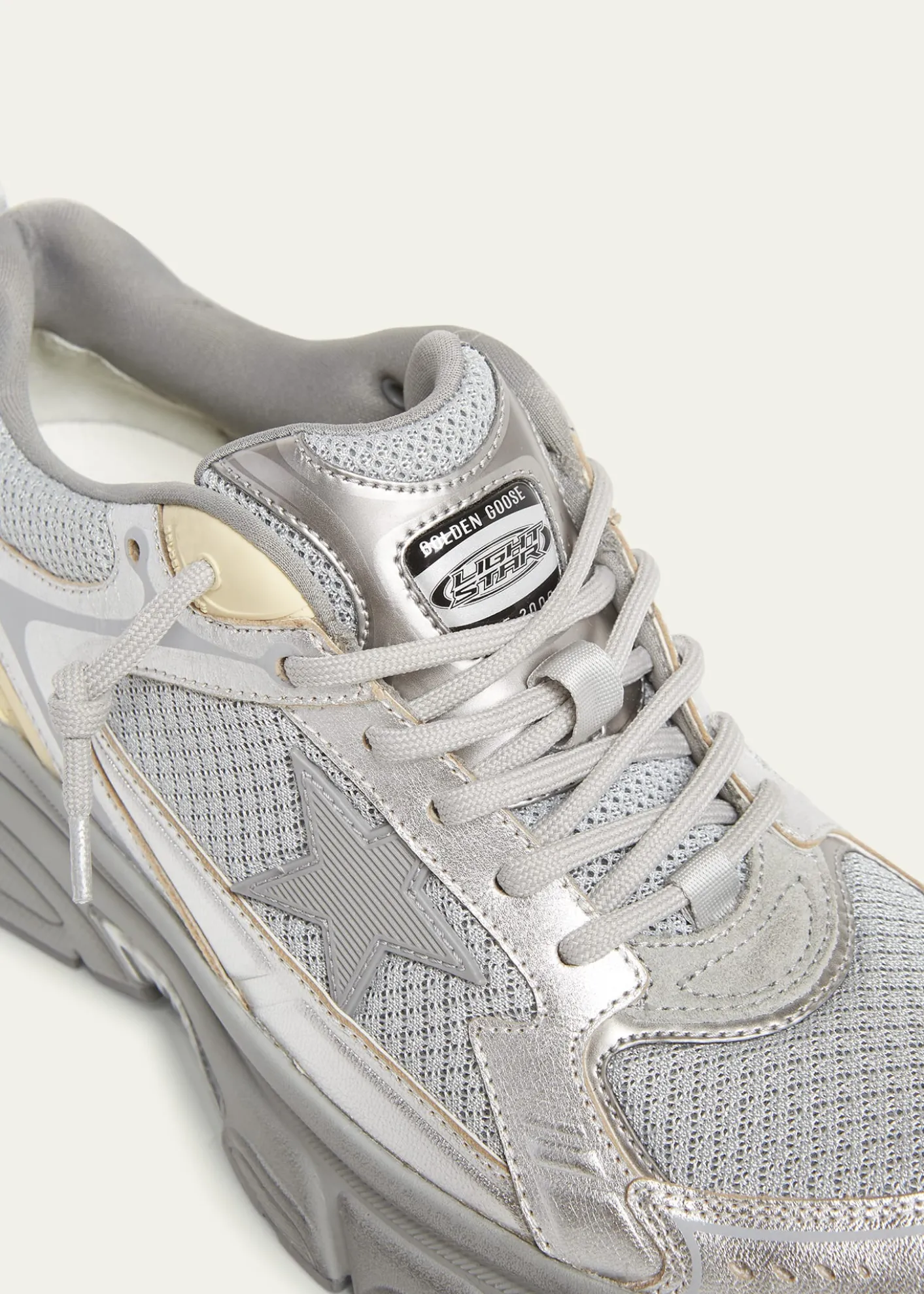 Golden GooseMen's Lightstar Mesh and Leather Runner Sneakers