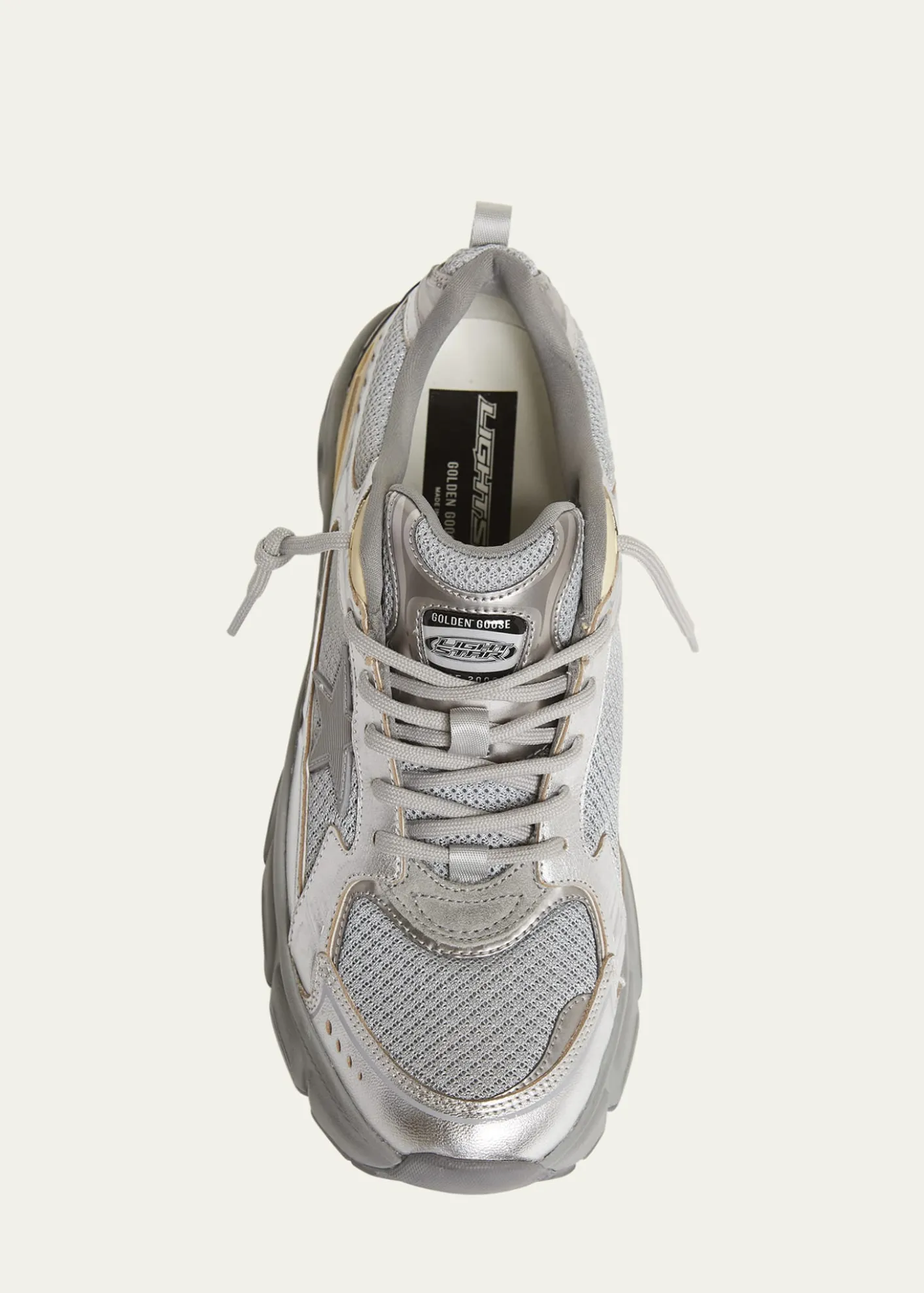 Golden GooseMen's Lightstar Mesh and Leather Runner Sneakers