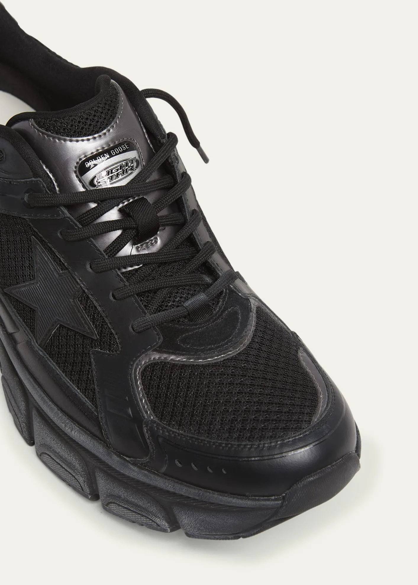 Golden GooseMen's Lightstar Mesh and Leather Sneakers