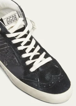 Golden GooseMid Star Glitter Wing-Tip Sneakers