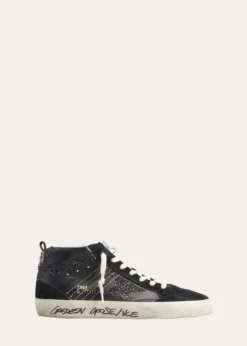 Golden GooseMid Star Glitter Wing-Tip Sneakers