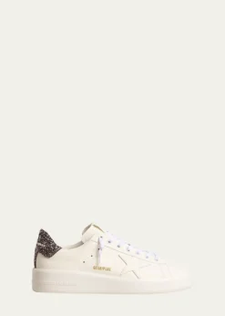Golden GoosePurestar Leather Glitter Low-Top Sneakers
