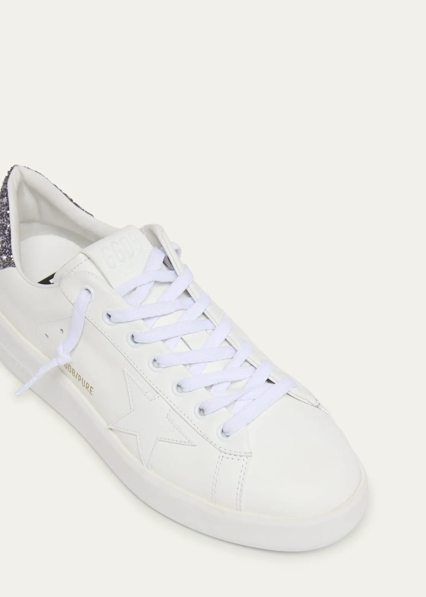 Golden GoosePurestar Leather Glitter Low-Top Sneakers