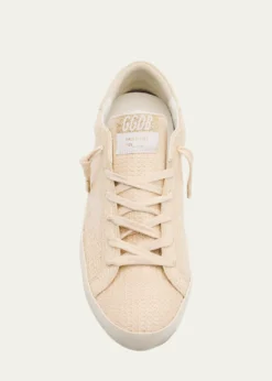 Golden GooseSuper-Star Embroidered Cotton Low-Top Sneakers