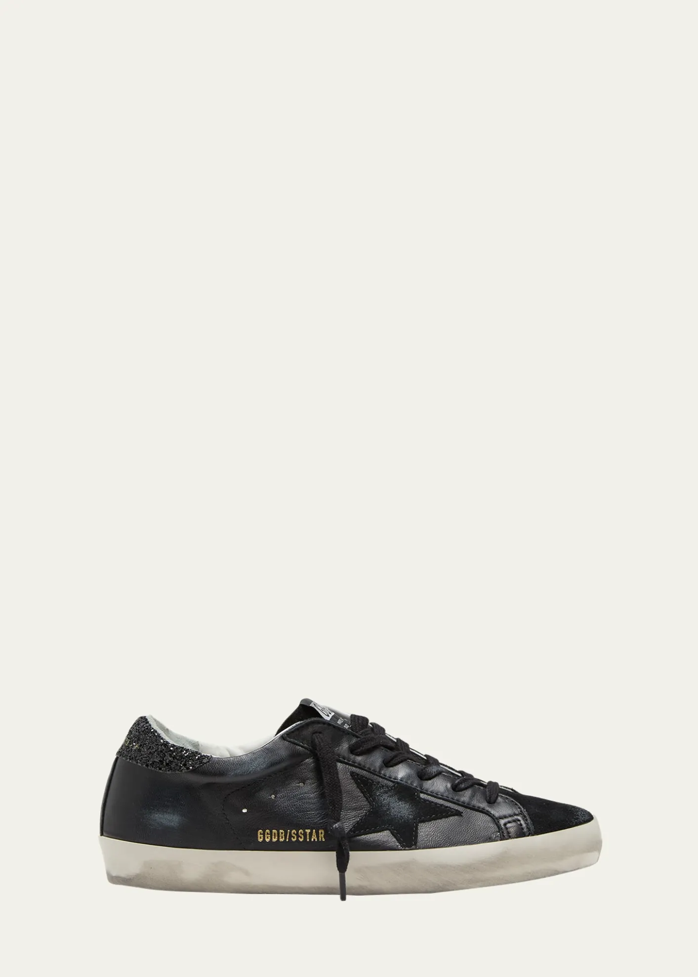 Golden GooseSuper-Star Leather Glitter Low-Top Sneakers