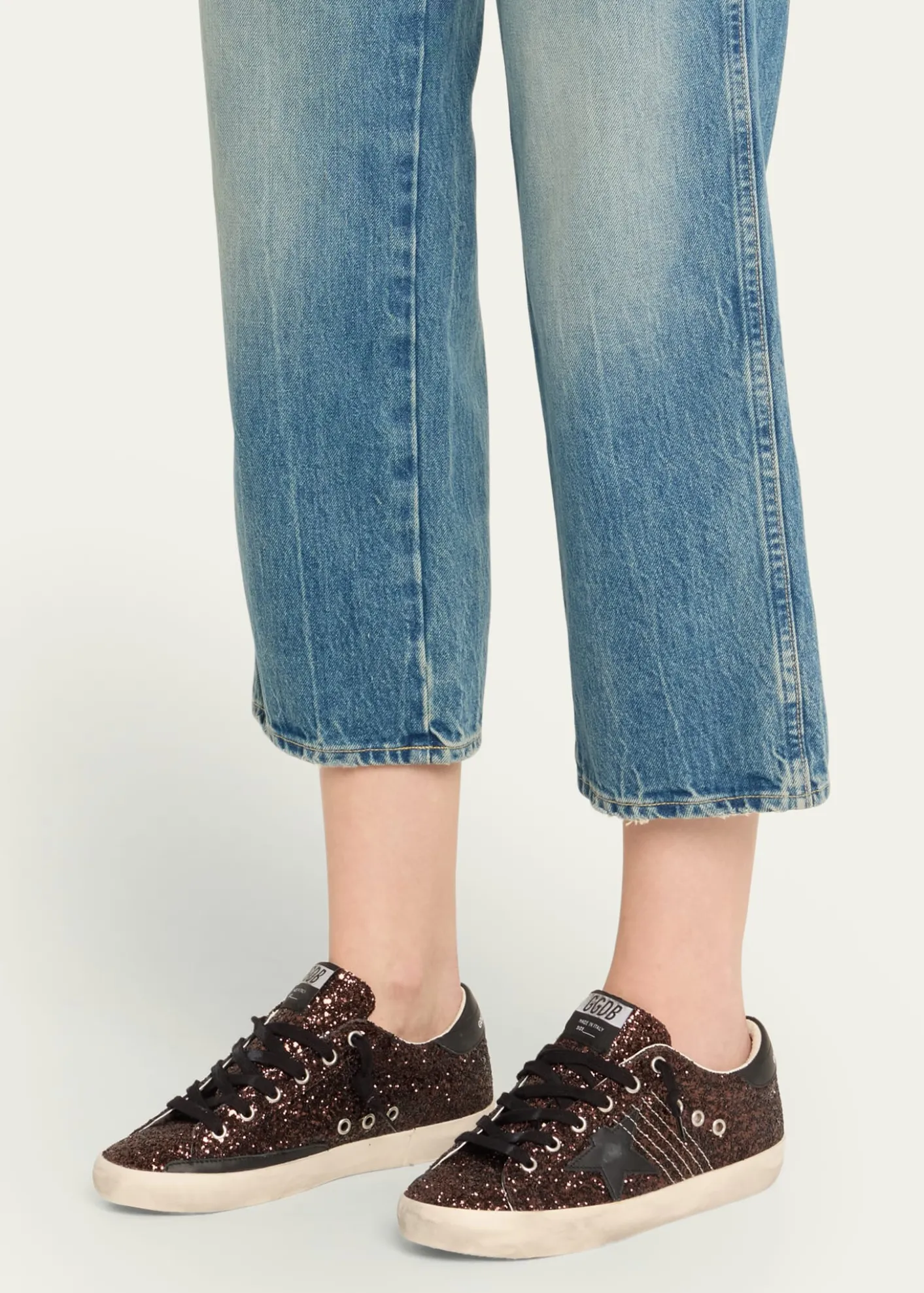Golden GooseSuper-Star Low-Top Glitter Sneakers
