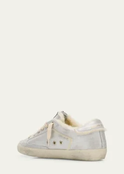 Golden GooseSuper-Star Metallic Leather and Shearling Sneakers