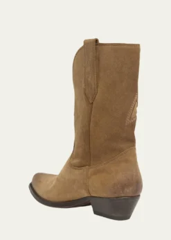 Golden GooseWish Star Suede Western Boots