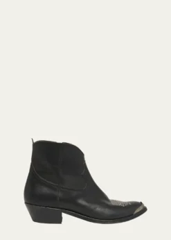 Golden GooseYoung Leather Zip Cowboy Ankle Boots