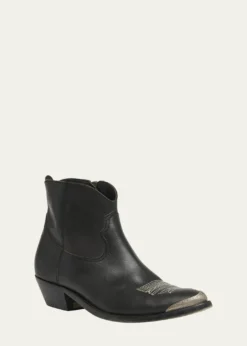 Golden GooseYoung Leather Zip Cowboy Ankle Boots