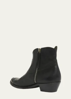 Golden GooseYoung Leather Zip Cowboy Ankle Boots
