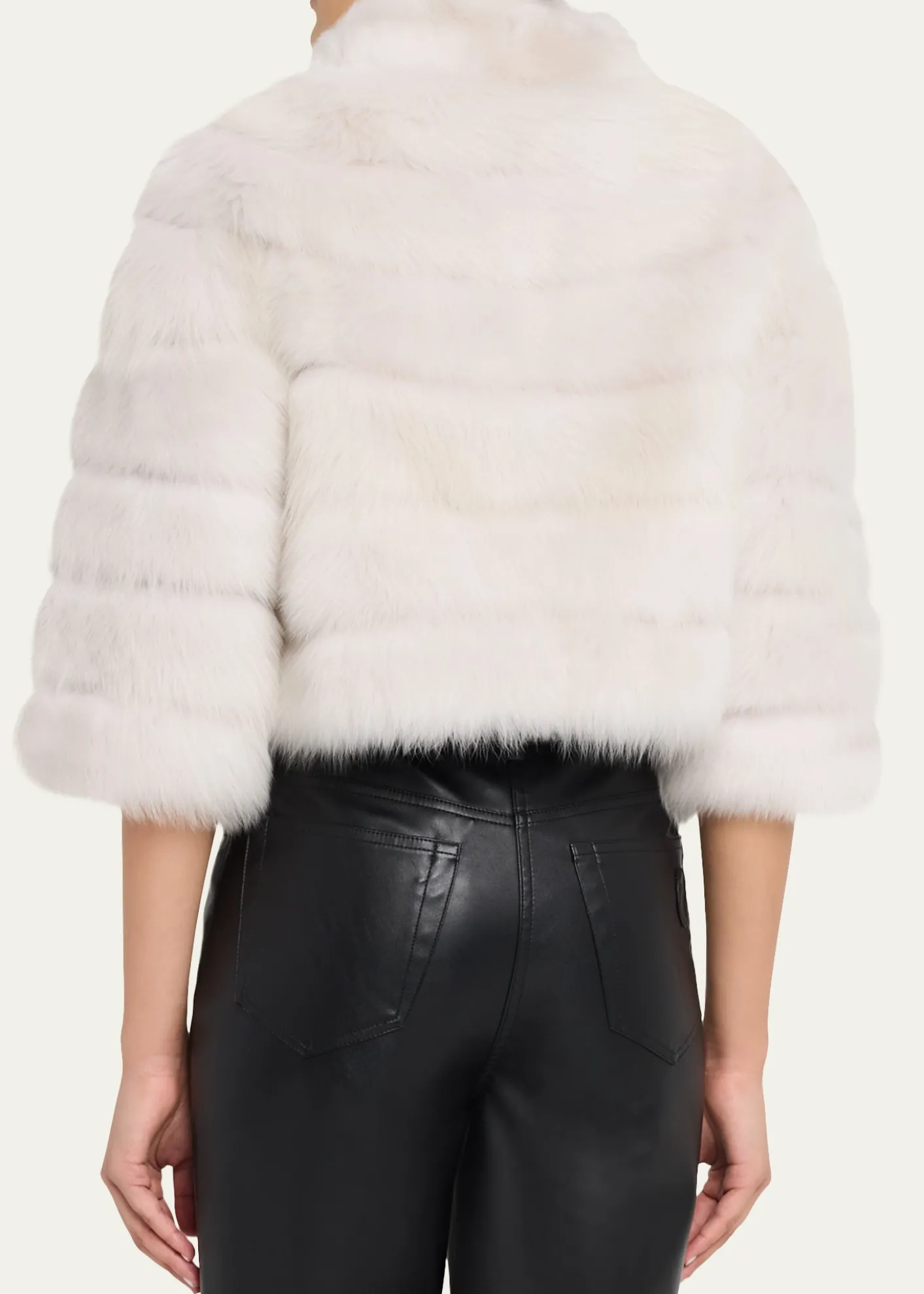 GorskiLamb Shearling 3/4-Sleeve Crop Coat