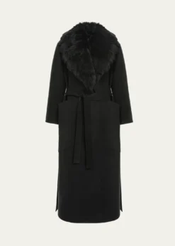 GorskiLoro Piana Double-Face Cashmere-Blend Coat with Detachable Merinillo Shearling Lamb Collar