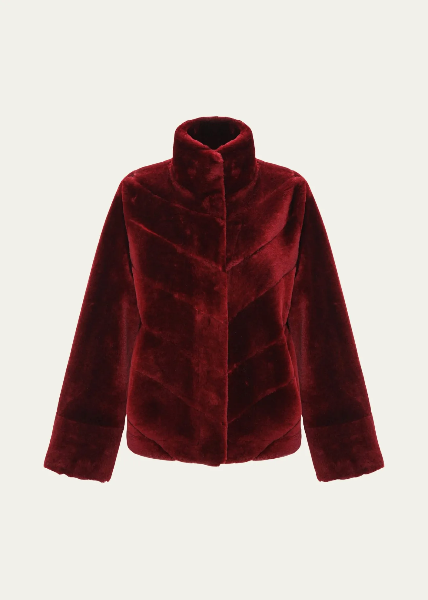 GorskiReversible Merino Shearling Lamb Chevron Jacket