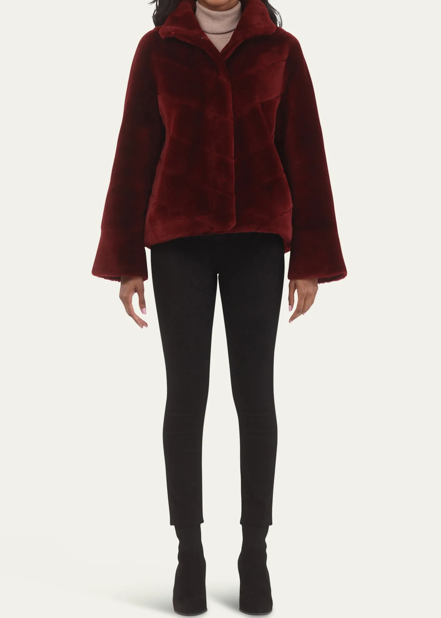 GorskiReversible Merino Shearling Lamb Chevron Jacket