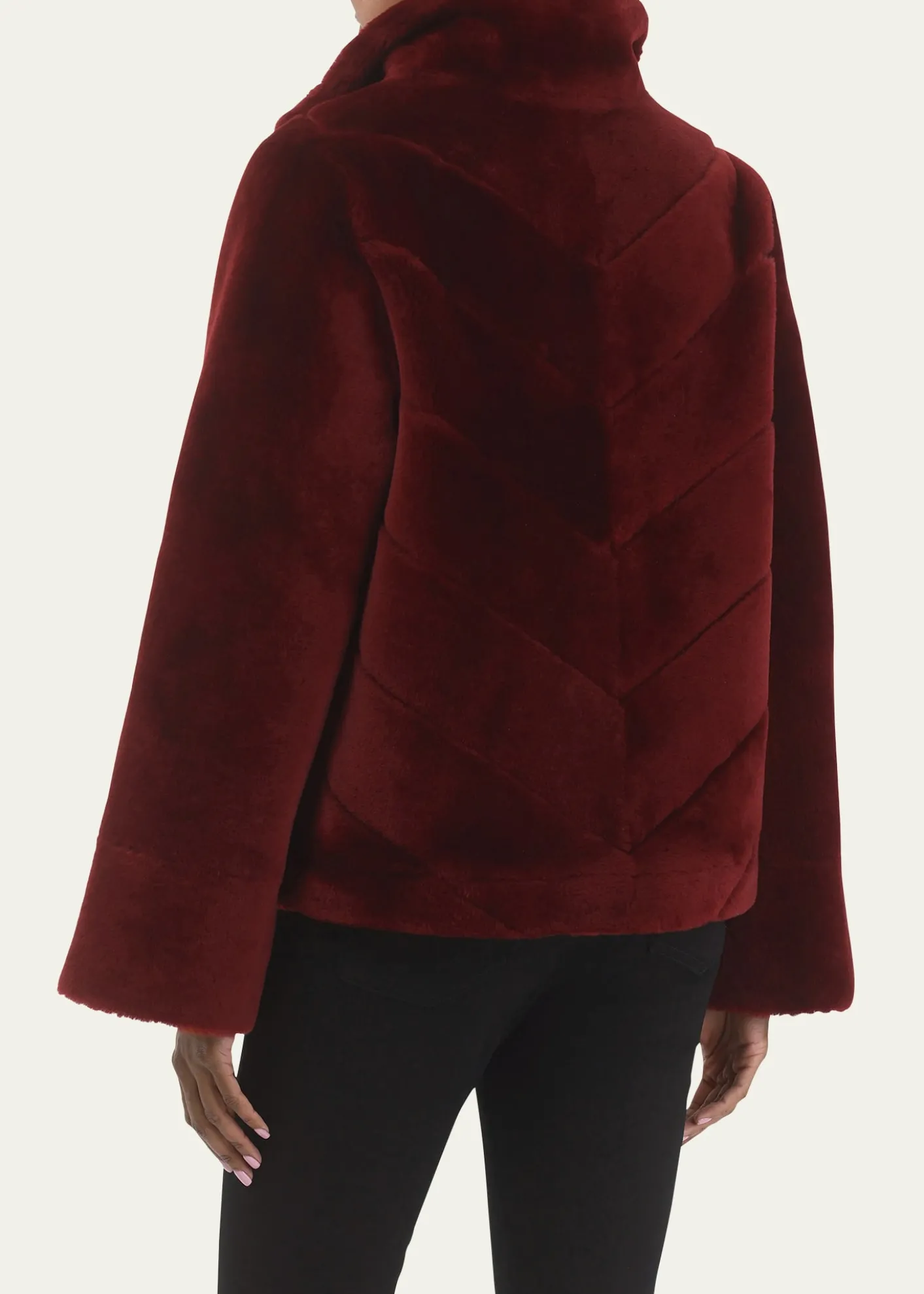 GorskiReversible Merino Shearling Lamb Chevron Jacket