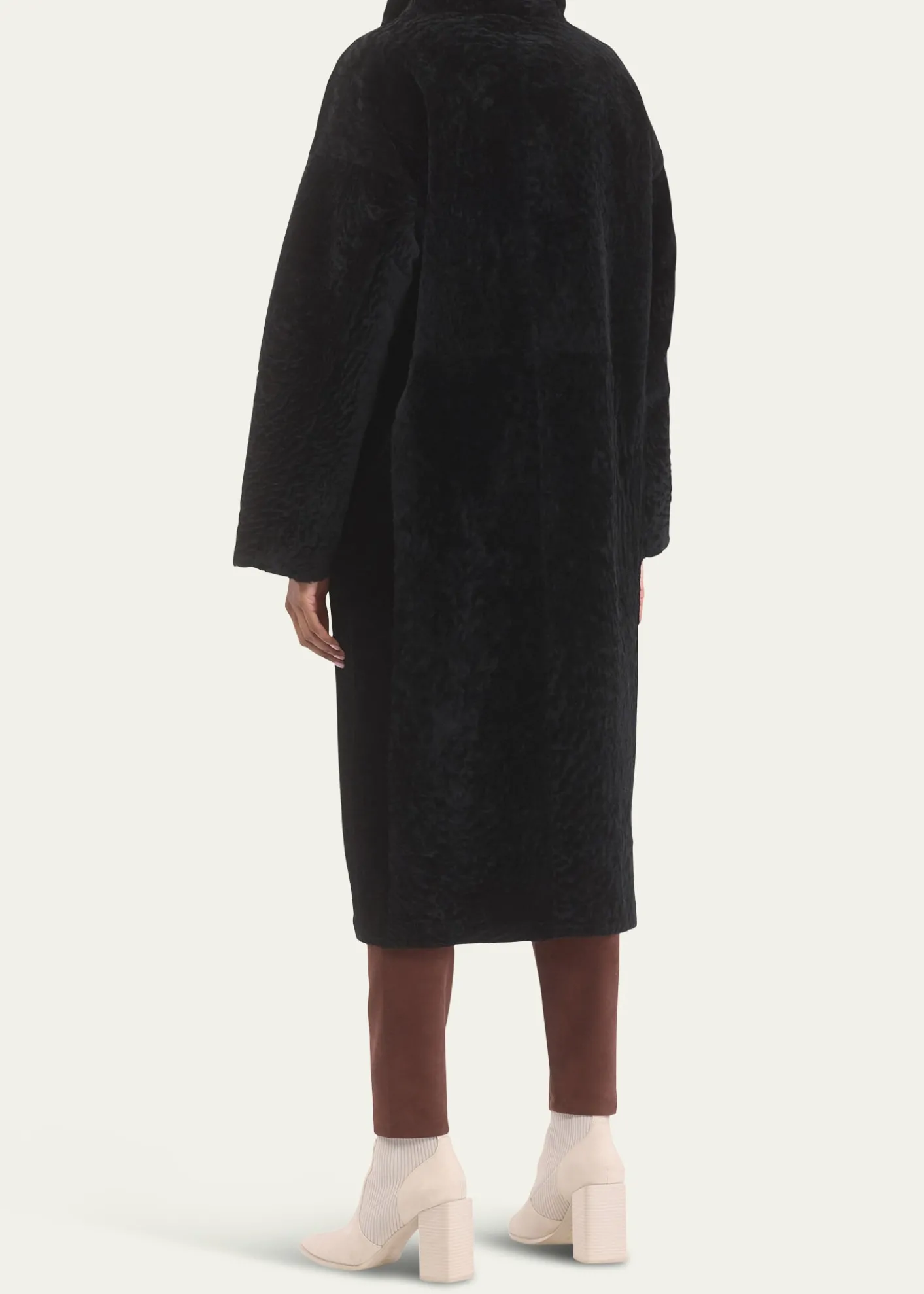 GorskiReversible Textured Shearling Lamb Coat