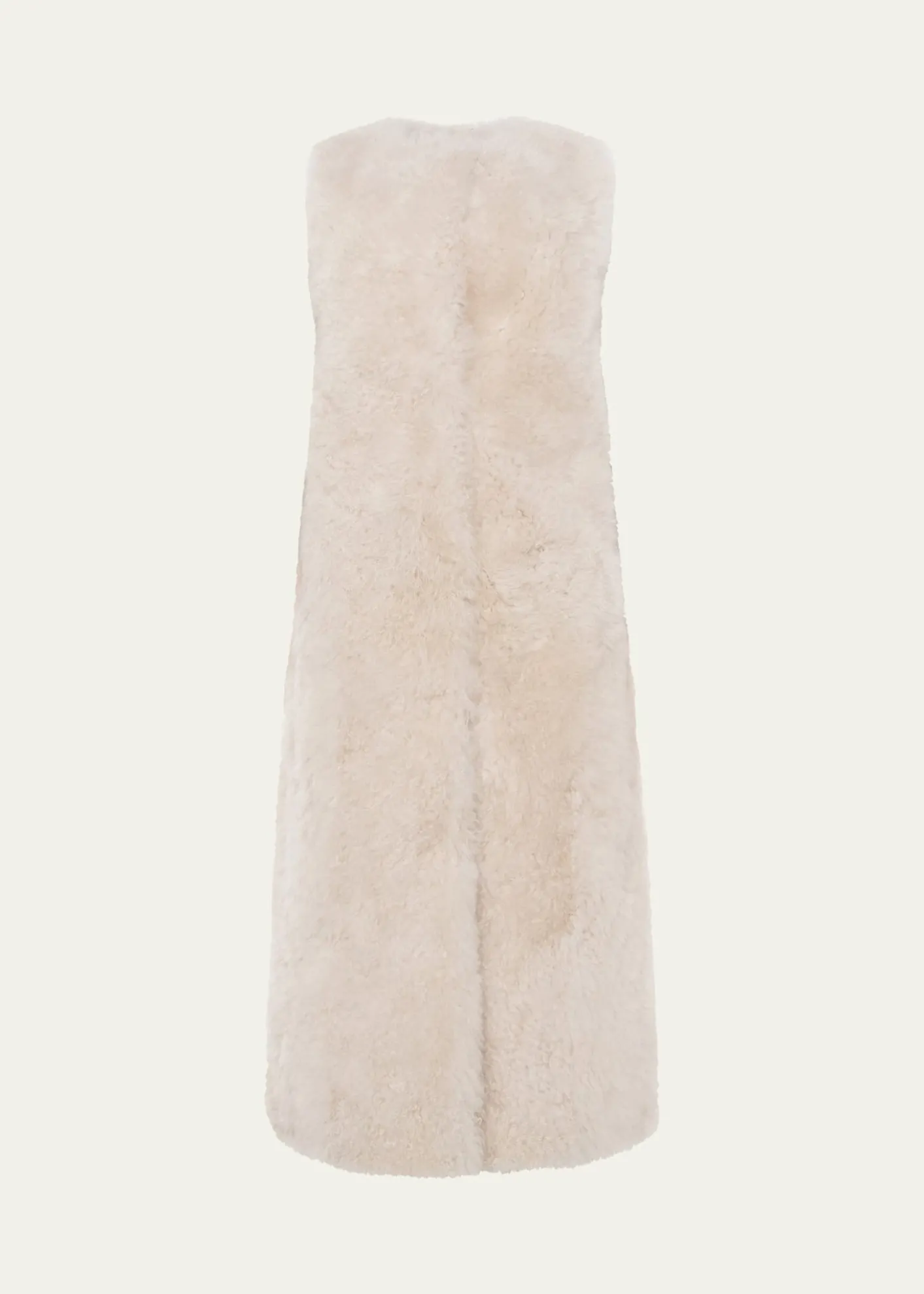GorskiSelect Cashmere Goat Fur Collarless Long Vest
