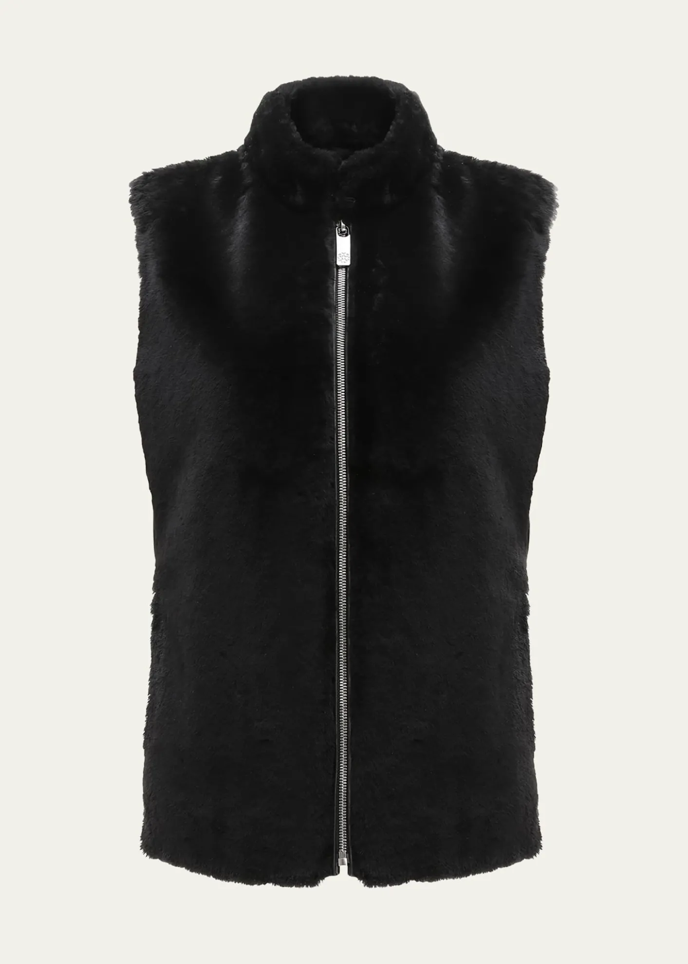 GorskiSelect Lamb Shearling Zip Vest with Loro Piana Wool Back