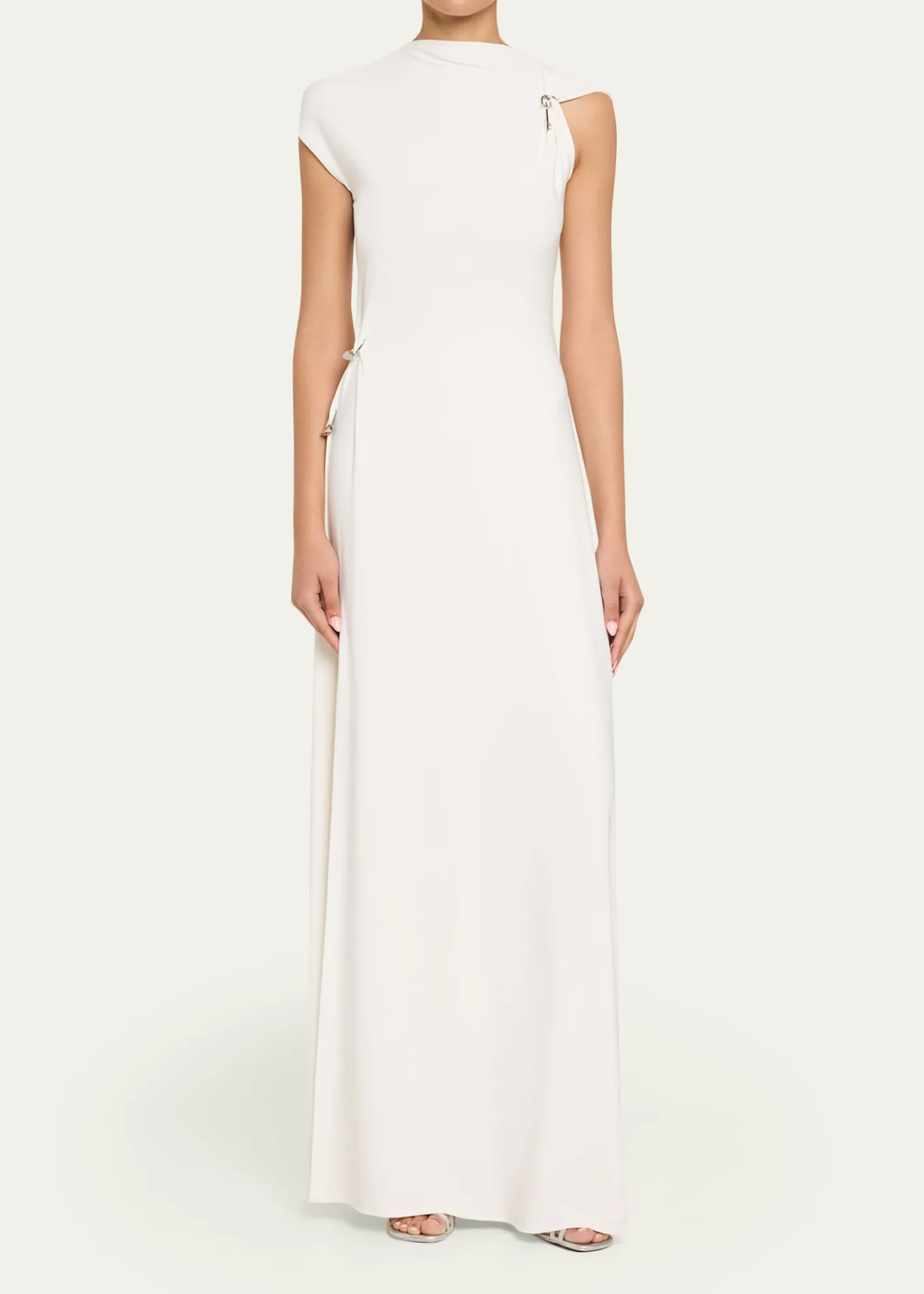GRACE LINGRelic Charms Gathered Jersey Maxi Dress