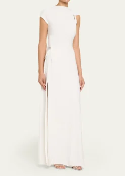 GRACE LINGRelic Charms Gathered Jersey Maxi Dress