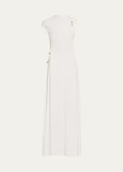 GRACE LINGRelic Charms Gathered Jersey Maxi Dress