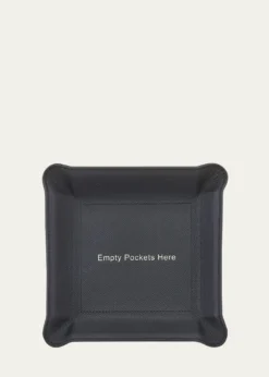 Graphic Image"Empty Pockets Here" Leather Valet Tray