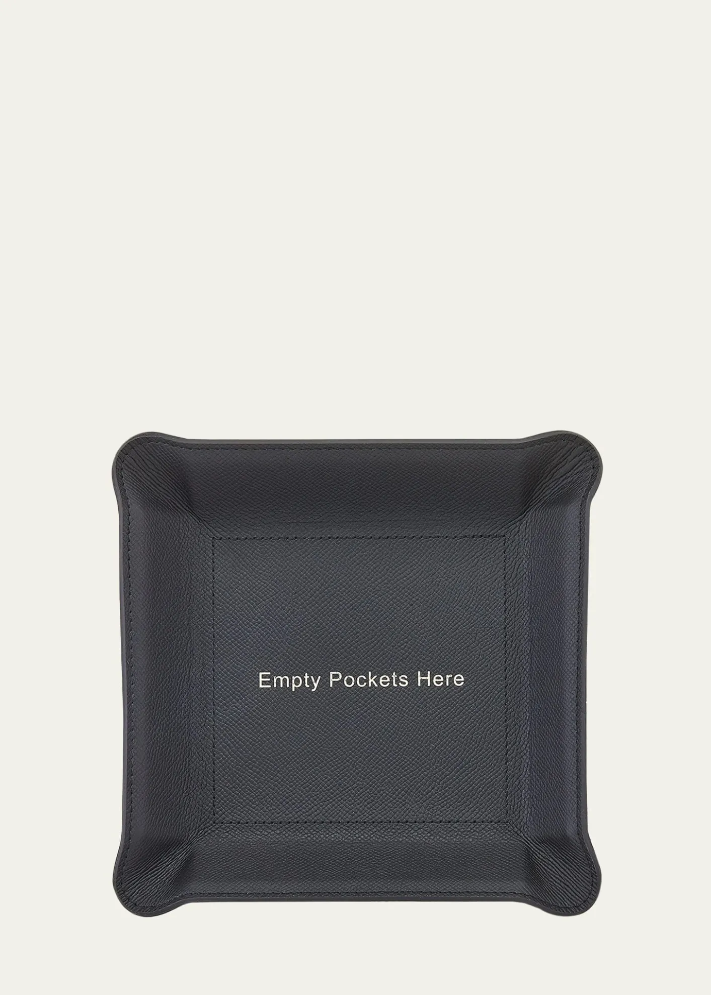 Graphic Image"Empty Pockets Here" Leather Valet Tray